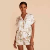 Jonny Floral Pajama Set - White Floral Meadow