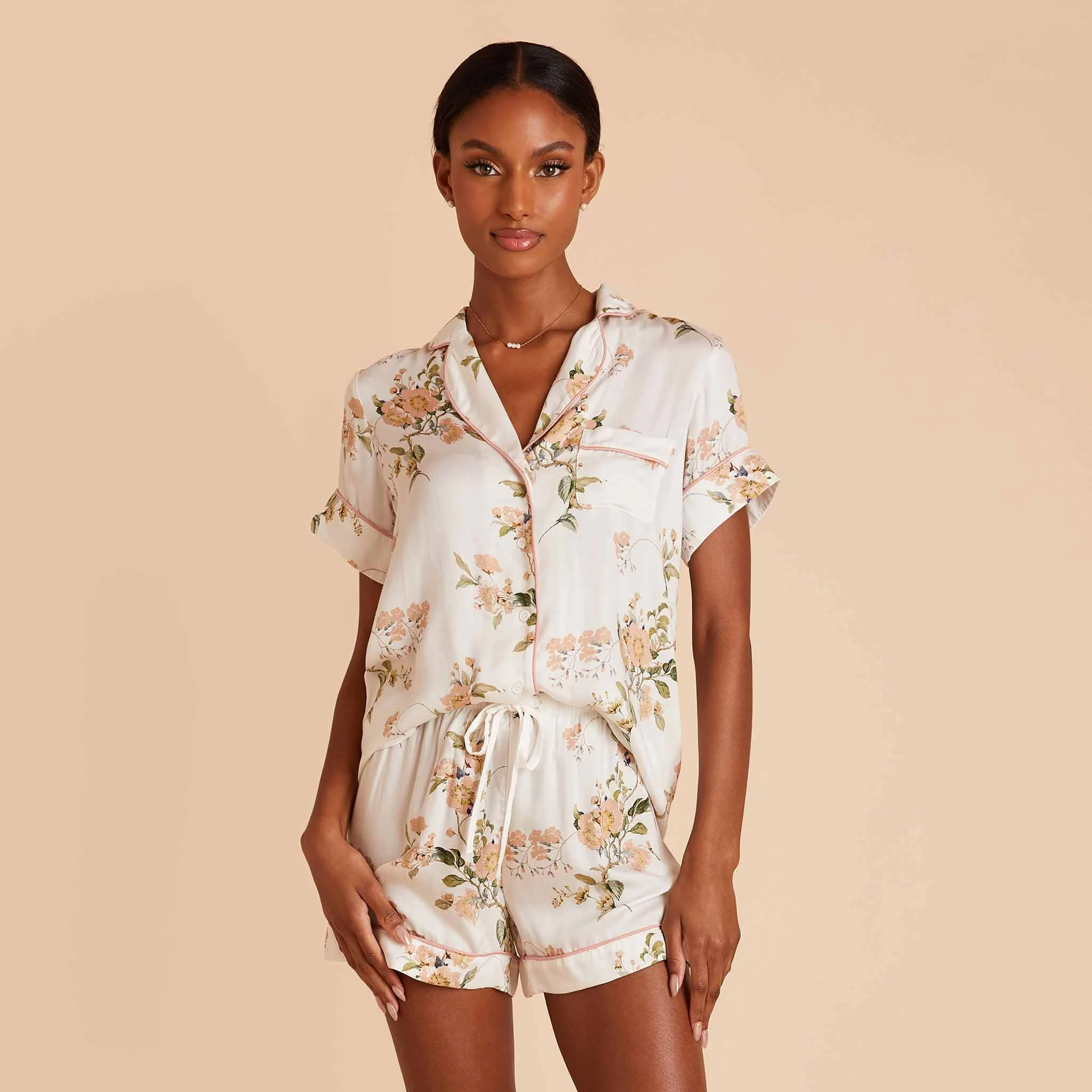 Jonny Floral Pajama Set - White Floral Meadow 5 Jonny Floral Pajama Set - White Floral Meadow - Image 5