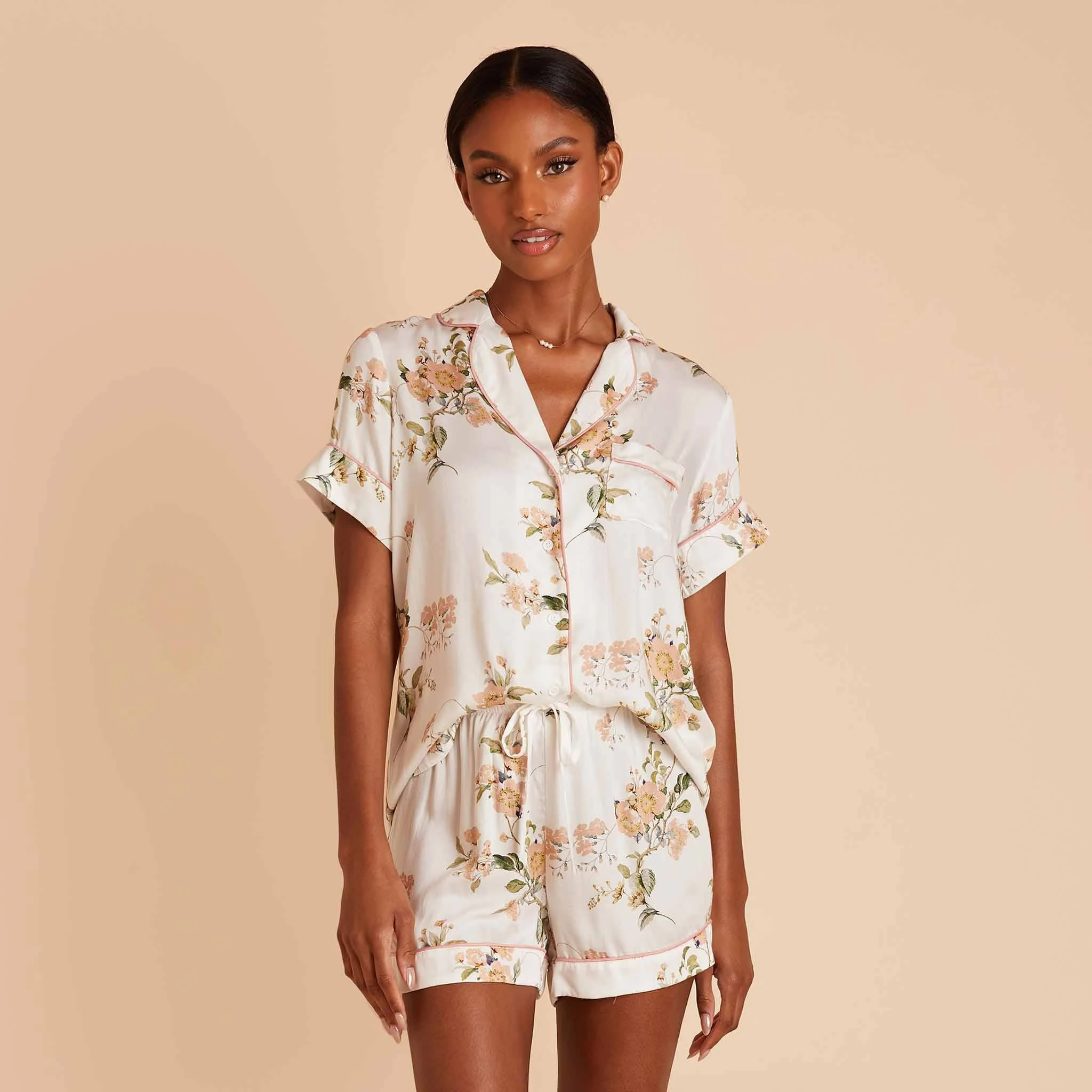 Jonny Floral Pajama Set - White Floral Meadow 4 Jonny Floral Pajama Set - White Floral Meadow - Image 4