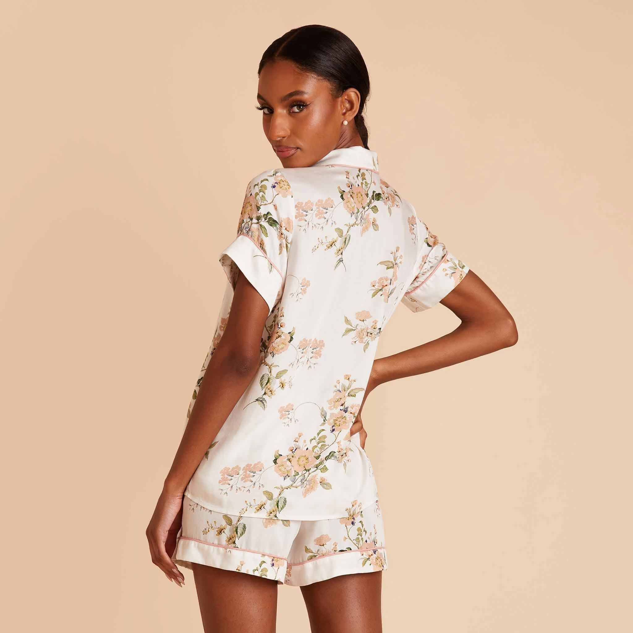 Jonny Floral Pajama Set - White Floral Meadow 6 Jonny Floral Pajama Set - White Floral Meadow - Image 6