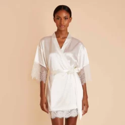 Betty Lace Robe - White