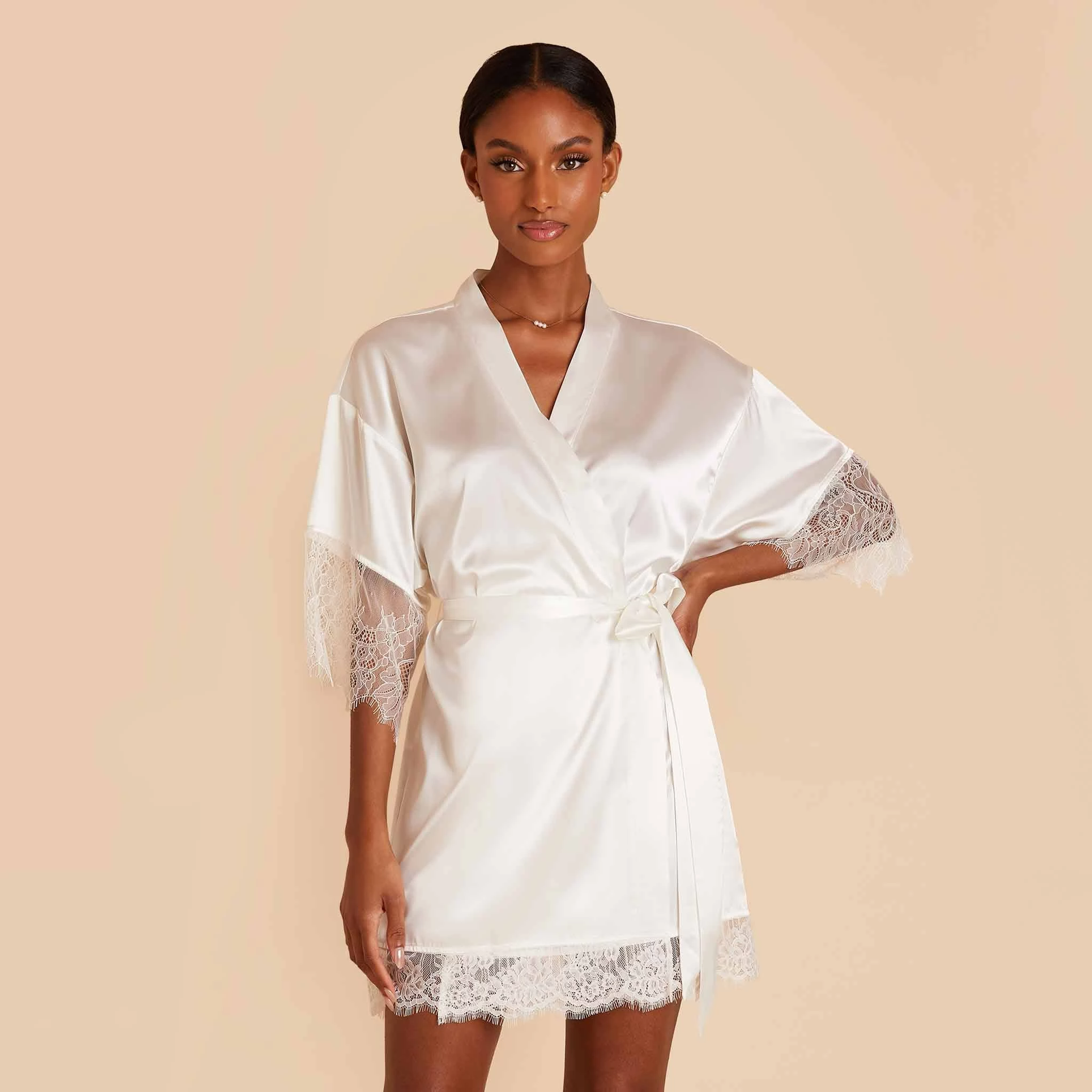 Betty Lace Robe - White 3 Betty Lace Robe - White - Image 3