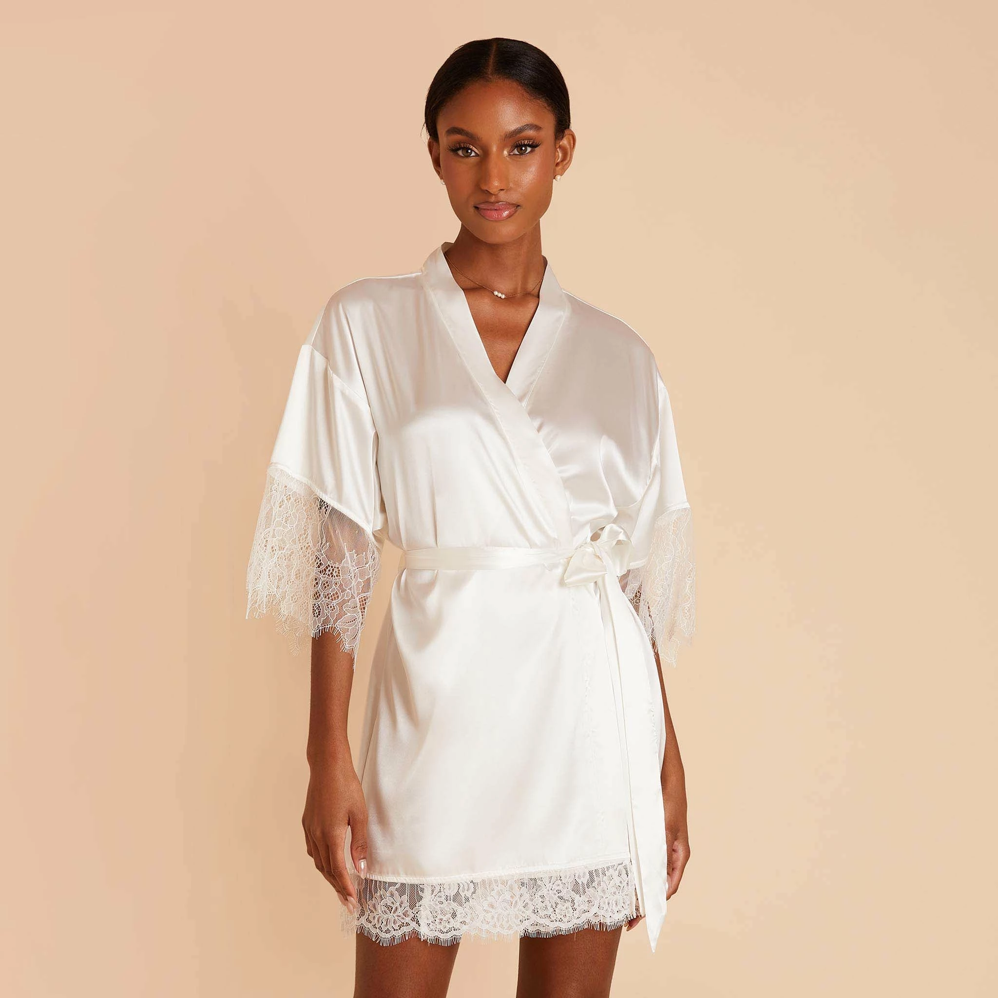 Betty Lace Robe - White 4 Betty Lace Robe - White - Image 4