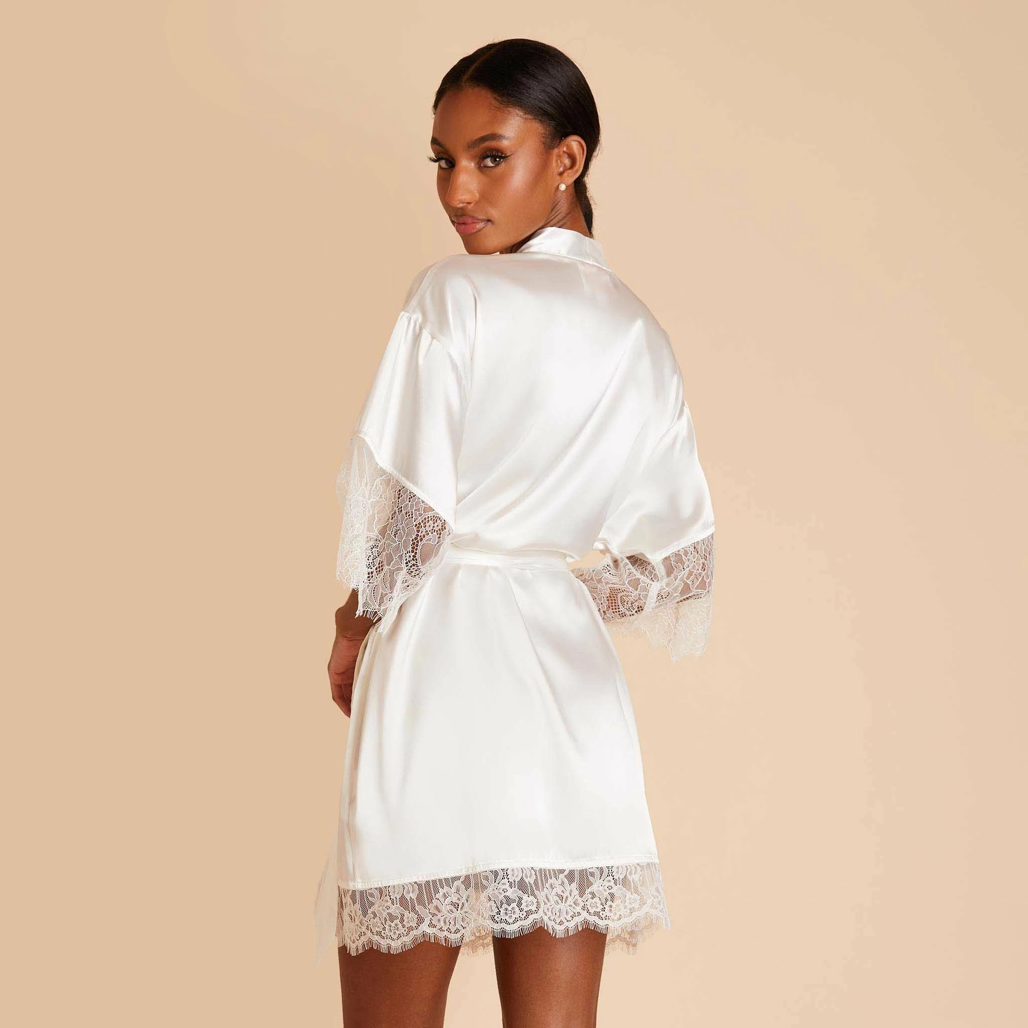 Betty Lace Robe - White 2 Betty Lace Robe - White - Image 2